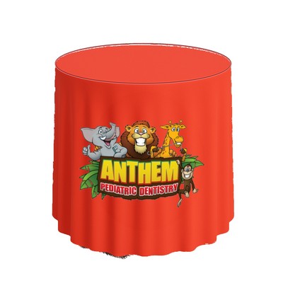Round Fitted Table Covers in Full Color - 30" round Table