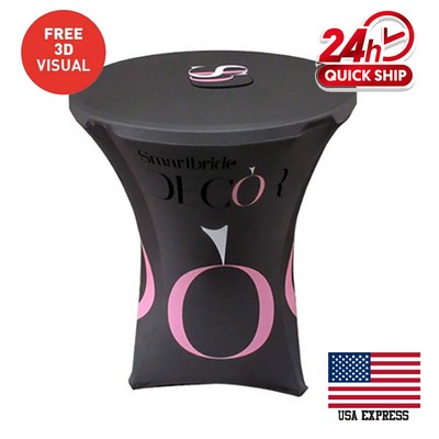 Premium Round Stretch Table Cover (30"x30'')