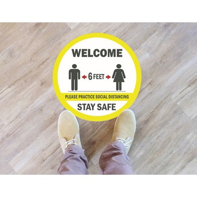 36" x 36" - Floor Graphics - Circle- 4 mil Flexible Adhesive Vinyl