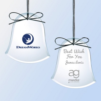 Starfire Jade Glass Bell Ornament