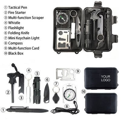 10" 1 Multi Tool Survival Kit