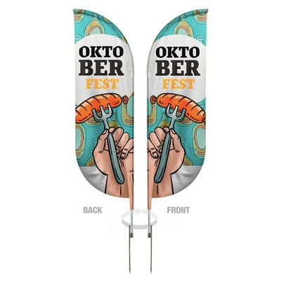 Blade Flag Double 12 ft Pole/spike base