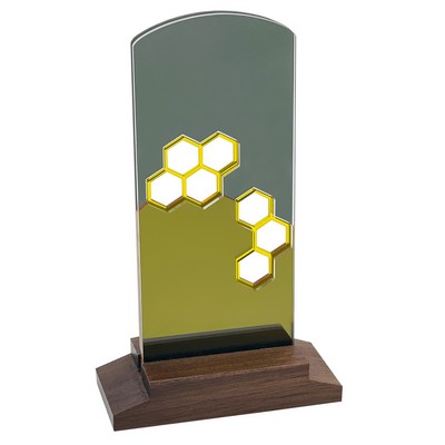 Honeycomb Award Natural Wood Base