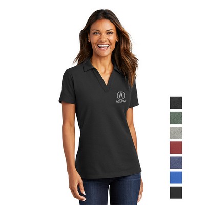 Port Authority® Women's C-FREE Cotton Blend Pique Embroidered Polo