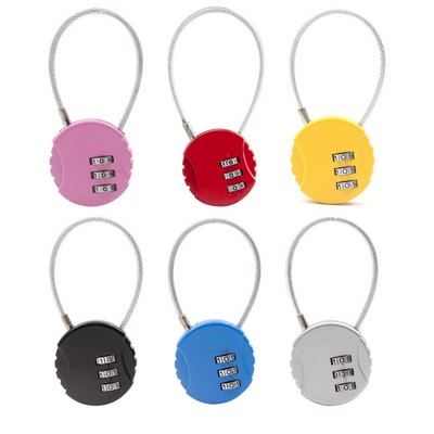 Combination Code Wire Lock 9.85" Wire Length Opp Packing