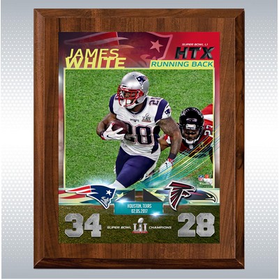 Cherry Finish Wood Plaque w/Full Color Sublimated Plate (6'" x 8")