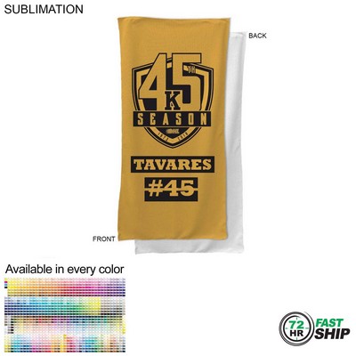 72 Hr Fast Ship - Team Towel in Microfiber Dri-Lite Terry, Sublimated Bench, Shower Towel (22"x44")