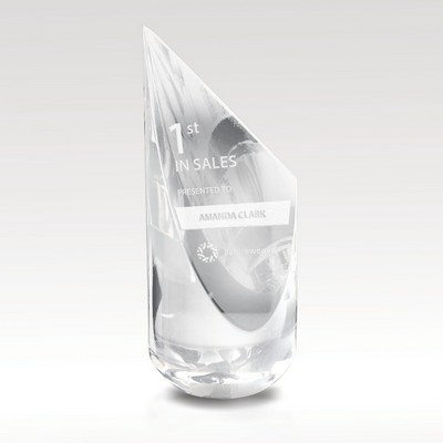 Crystal Pillar Award 8" Quasar