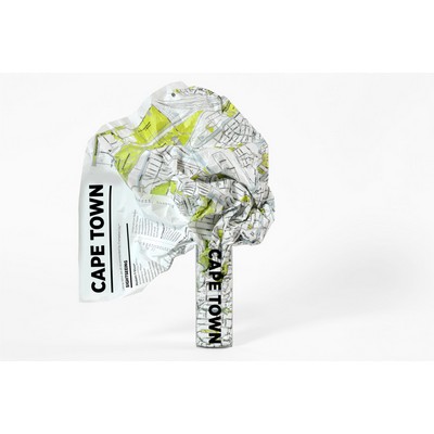 Crumpled City map of Cape Town