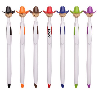 Ballpoint Pen with Cowboy Hat Topper
