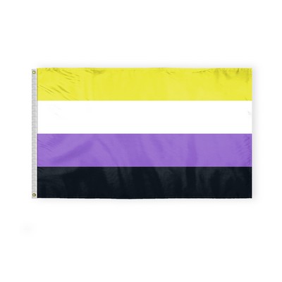 3 ' x 5 ' 1ply Polyester Non-Binary Pride Flag