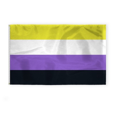 5 ' x 8 ' 1ply Nylon Non-Binary Pride Flag
