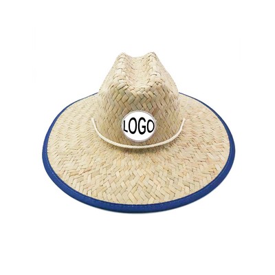 Lifeguard Straw Hat With Custom Patch
