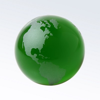 Green Globe Award w/Flat Bottom