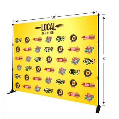 10' X 8' Adjustable Step And Repeat Backdrop Banner Stand(Frame+Fabric)
