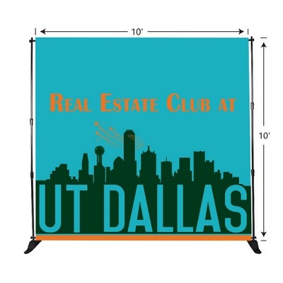 10' X 10' Adjustable Step And Repeat Backdrop Banner Stand(Frame+Fabric)