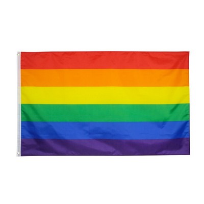Rainbow Pride Flag w/6 Stripes (3'x5')
