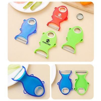 2" 1 Fish Shaped Fruit Peeler with Bottle Opener Sharp Blade Kitchen Tool
