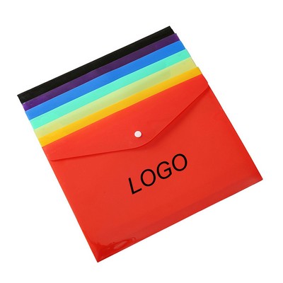 13'' x 9 1/3'' A4 Plastic File/Document Security Folder w/Snap Closure