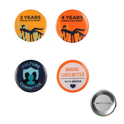 2" Round Button W/ Safety Pin