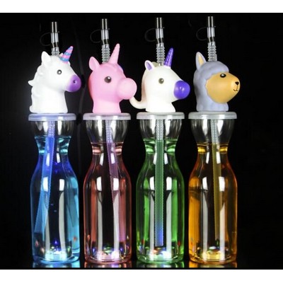 Animal Straw Bottle With Flashing
