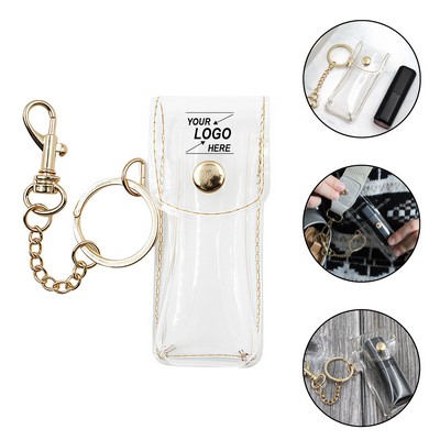 Clear Lipstick Case with Keychain