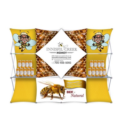 Fabric Panel Wall 8'X10', 8 Panels , 2 Shelves