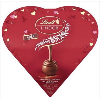 Lindt Valentine Heart Truffle Box 3 oz
