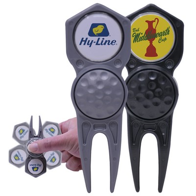 Fidget Spinner Golf Divot Tool and Ball Marker