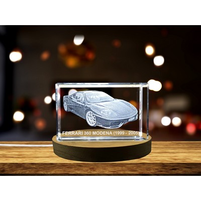 Ferrari 360 Modena 3D Engraved Crystal Award