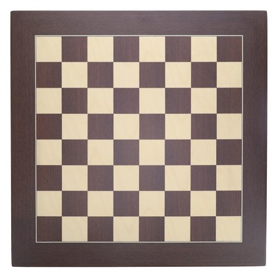 Deluxe Wenge and Sycamore Wooden Chess Board - 21.625"