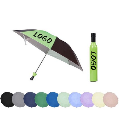 Wine Bottle Umbrella For Rain