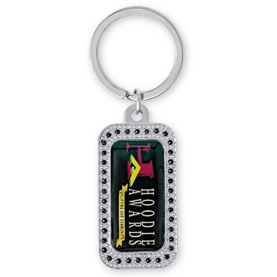 Standard Bling Dog Tag Key Tag