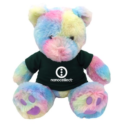 Softest Thing Ever Tie-Dye Rainbow Bear Plush Toy