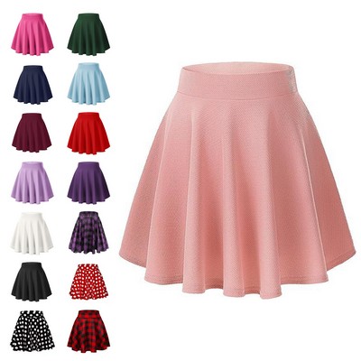 Flared Casual Mini Skater Skirt