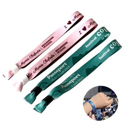 Full Color Wristband With Locking Bead