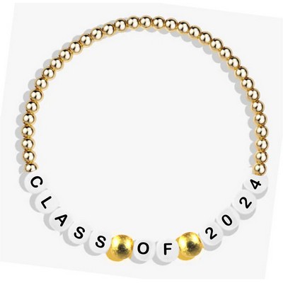 Gold Metal Bead Bracelet