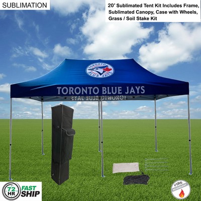 72 Hr Fast Ship - 20' Premium Sublimated Tent Kit, Includes Premium 40mm Aluminum Frame