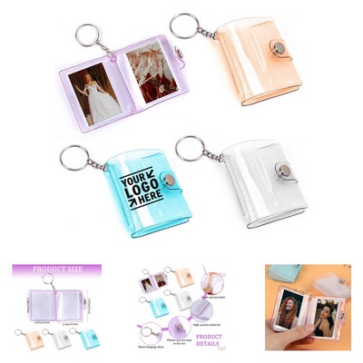 2" Transparent Photo Holder with Keychain and 20 Pockets