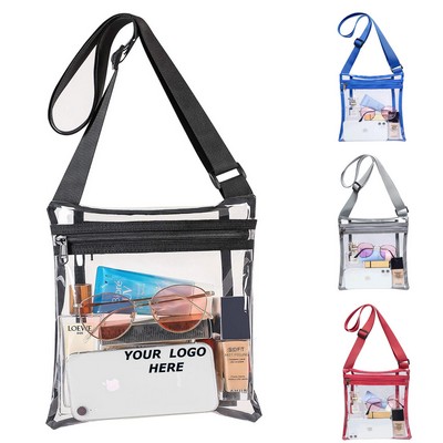 Stadium Approved Clear Crossbody Purse Bag