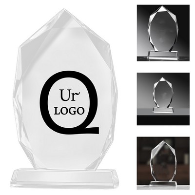 Oval K9 Crystal Award