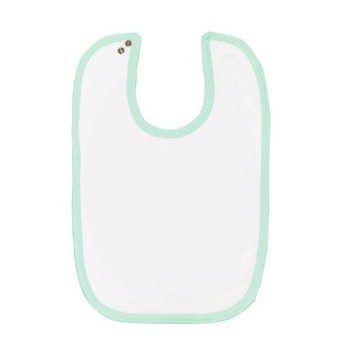 Infant bib 10"x16" with snap closure-80% cotton/20% polyester Terry Fabric