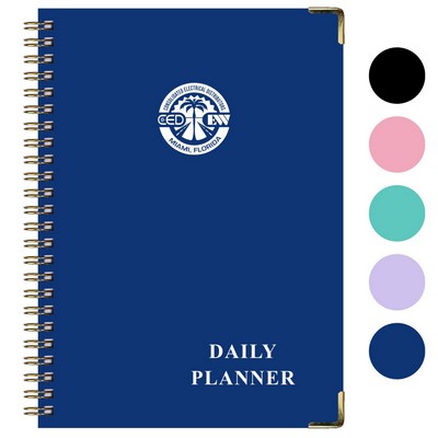 A5 Spiral Daily Planner With Paperboard Cover