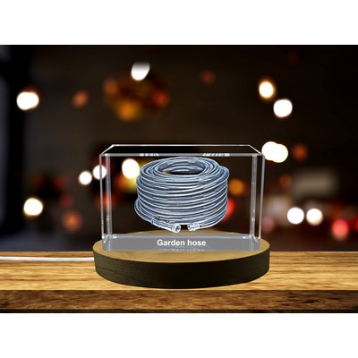 Garden Hose Crystal Trophy Award w/LED Base