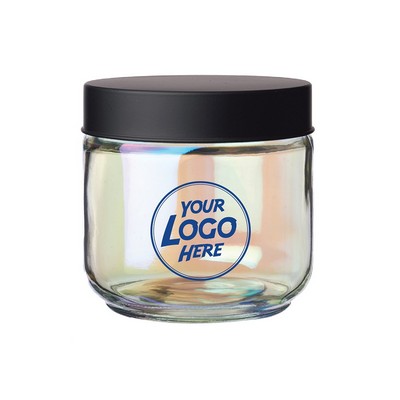 Iridescent Glass Storage Jars