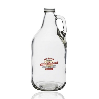 64 oz Clear Glass Beer Growlers