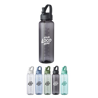 Stella Plastic Water Bottle with Measurements 40 oz