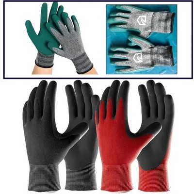 Durable Breathable Rubber Coated Gardening Gloves