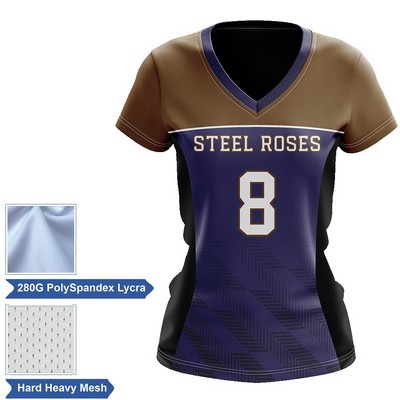 Women's Premium Sublimation Football Fanwear Jersey - Spandex with Mesh Sid