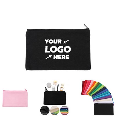 Multipurpose Canvas Zippered Pencil Bag